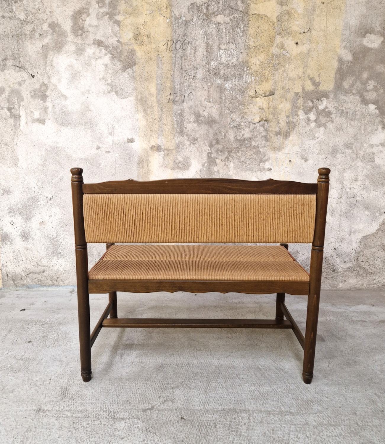 Beech straw bench 1970