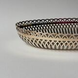 Vintage openwork basket in silver metal