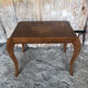 Coffee table wood marquetry tray and curved legs vintage