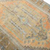 4x7 Turkish Muted Peach Retro Vintage Persian Rug, 133x213Cm