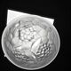 Frosted moulded glass chandelier bowl Art Deco signed Roc