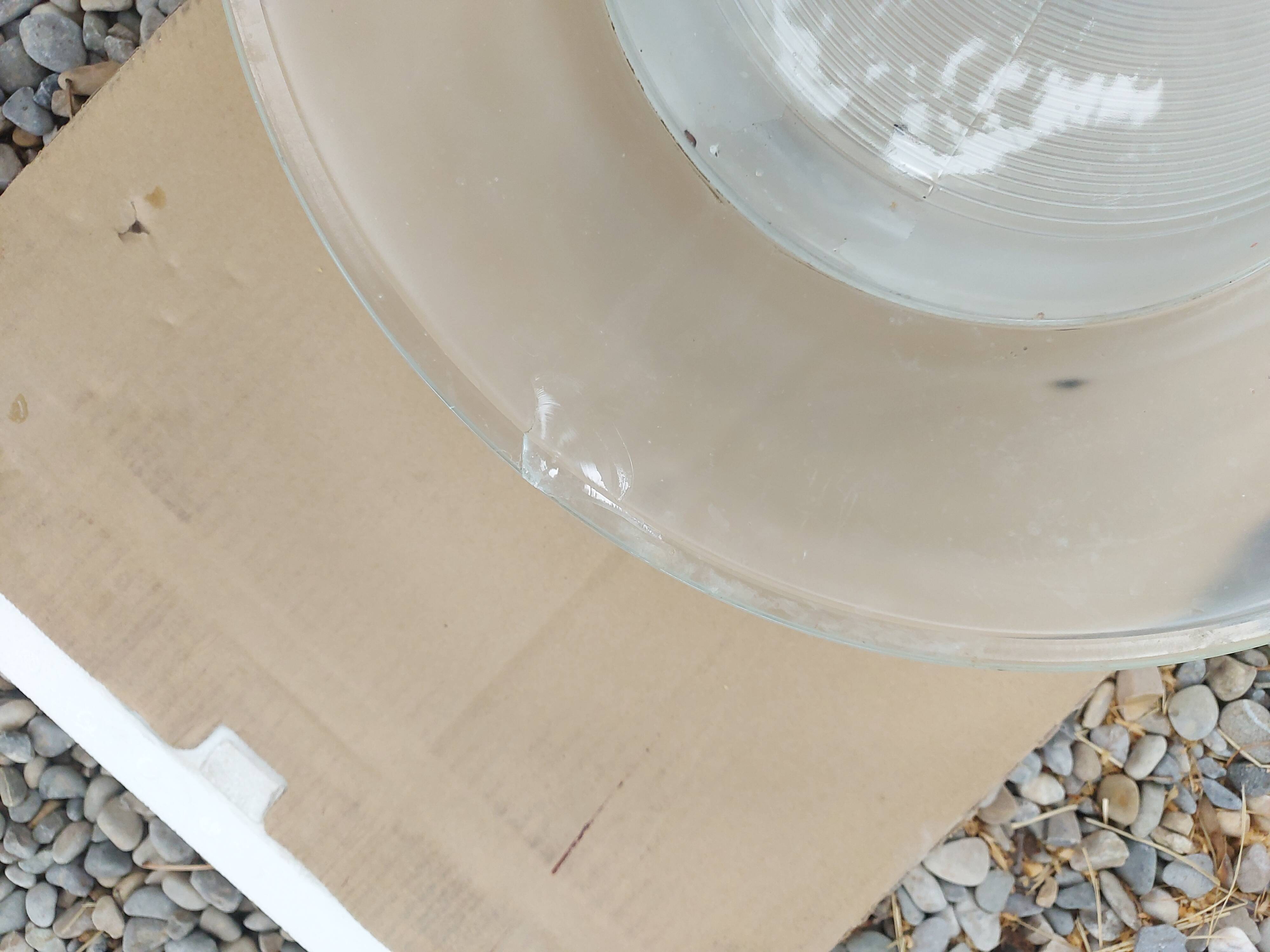 Holophane art deco glass pendant light