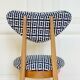 Heart-shaped chair mid-century in jacquard Hsh Home Sweet Home by Dedar, Europe, 1960s