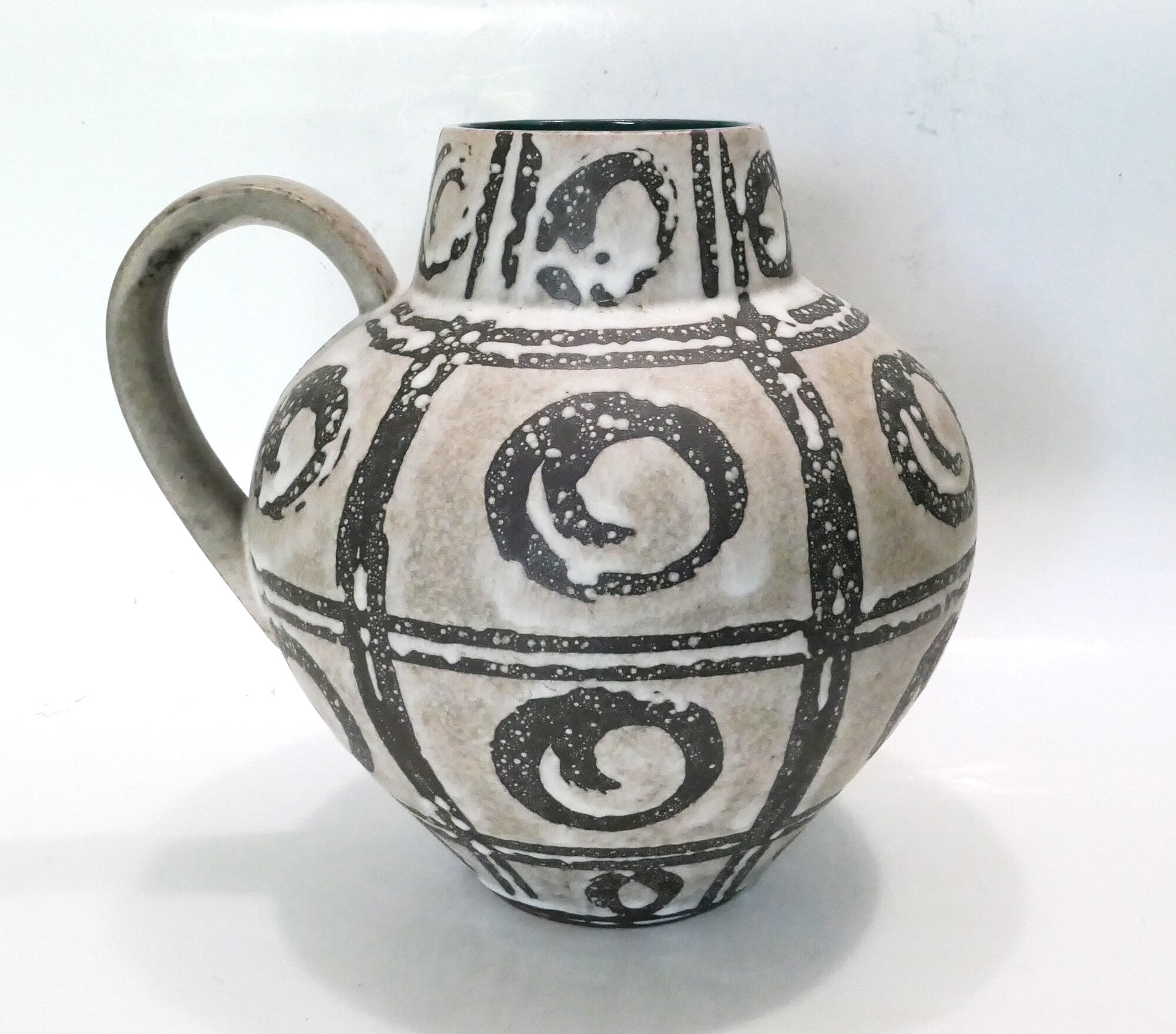 Beautiful vase Carstens 1960's Fat washes abstract décorby Heinz Siery