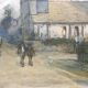 Twilight. Gouache and watercolour by René DEBRAUX 1868-1938