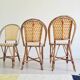 Chaises bistrot en rotin maison Hardy