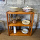 Vintage pine library shelves