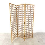 Bamboo room divider or folding screen, 1970s