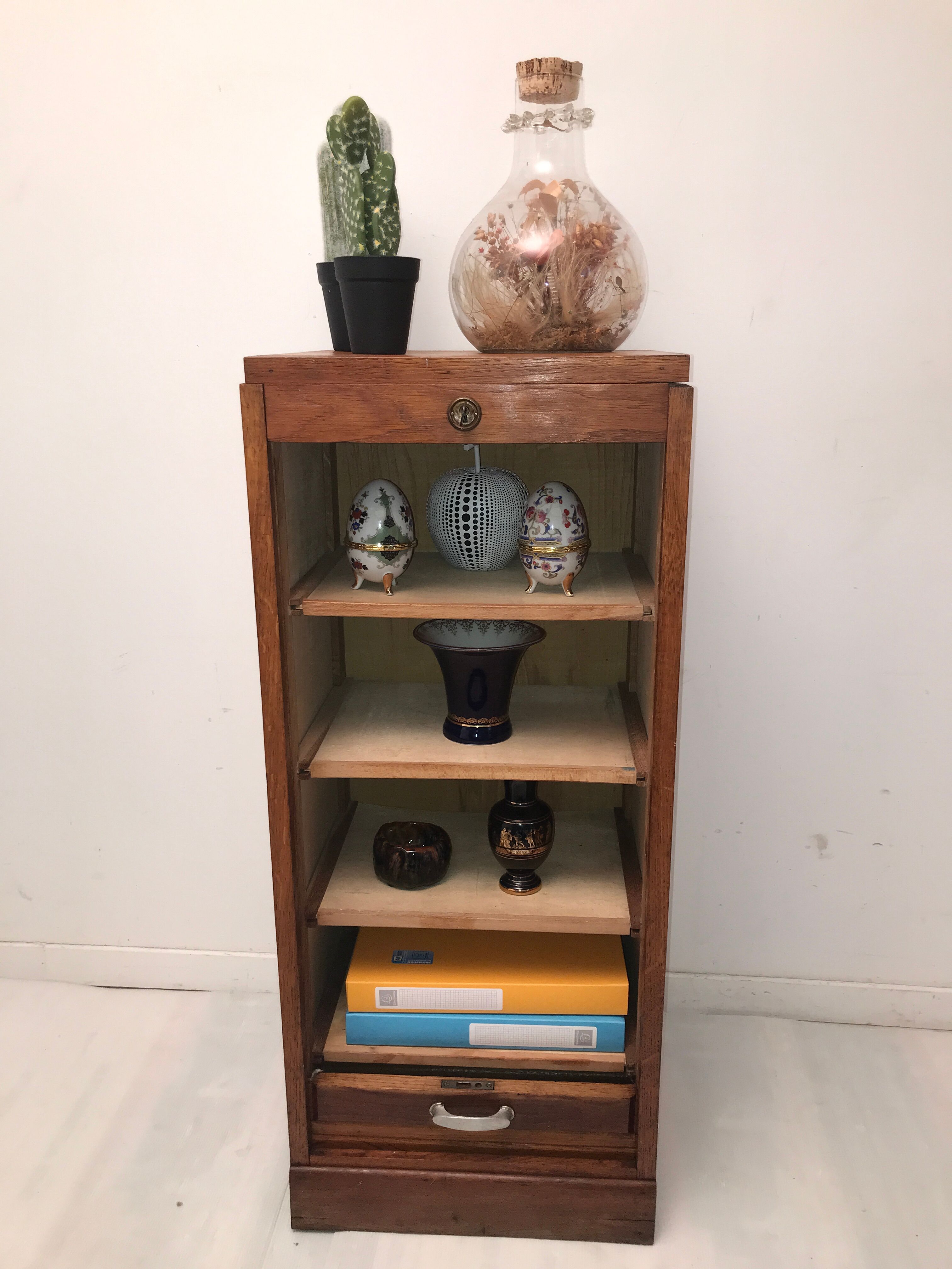 Meuble classeur à rideaux année 50-60