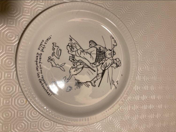 Lot 6 humorous plates by Jean Bellus