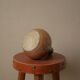 Vintage sandstone ceramic soliflore vase handcrafted bohemian Scandinavian country decoration