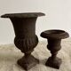 Pair of cast iron Medici vases
