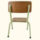 Vintage Beilrode (Germany) kindergarten chair | Almond green metal