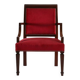 Empire‑Style Armchairs in Wood and Red Velvet, Belgium ca. 195