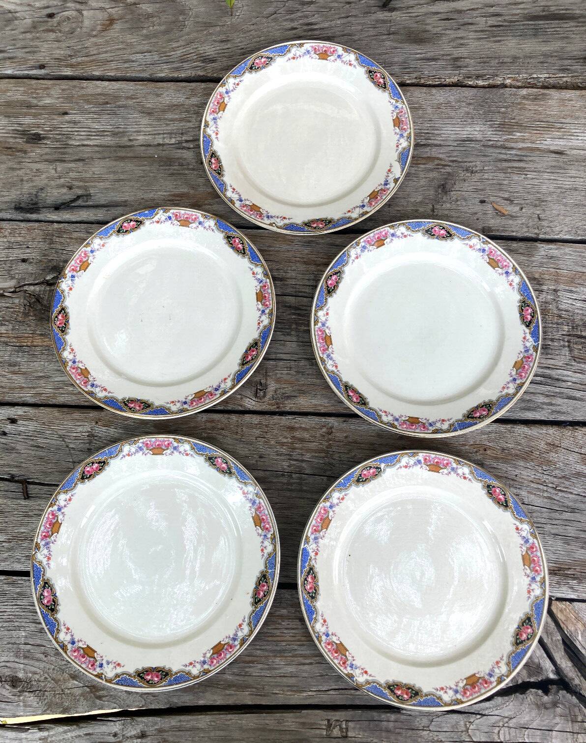 5 dessert plates Digoin  - Art Deco
