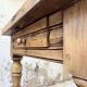 Solid oak drapery farmhouse table 2m5 XL