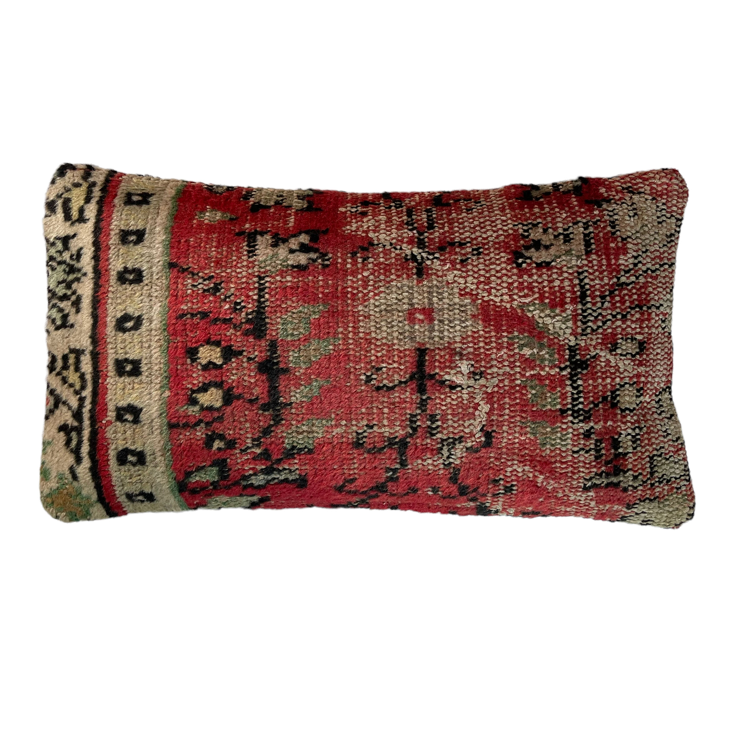 Vintage turkish handmade cushion cover , 30 x 60 cm