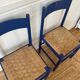 Paire de chaises en bois et corde