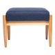 Vintage navy blue wool stool in mid-century style, Edmund Homa, 1960s.