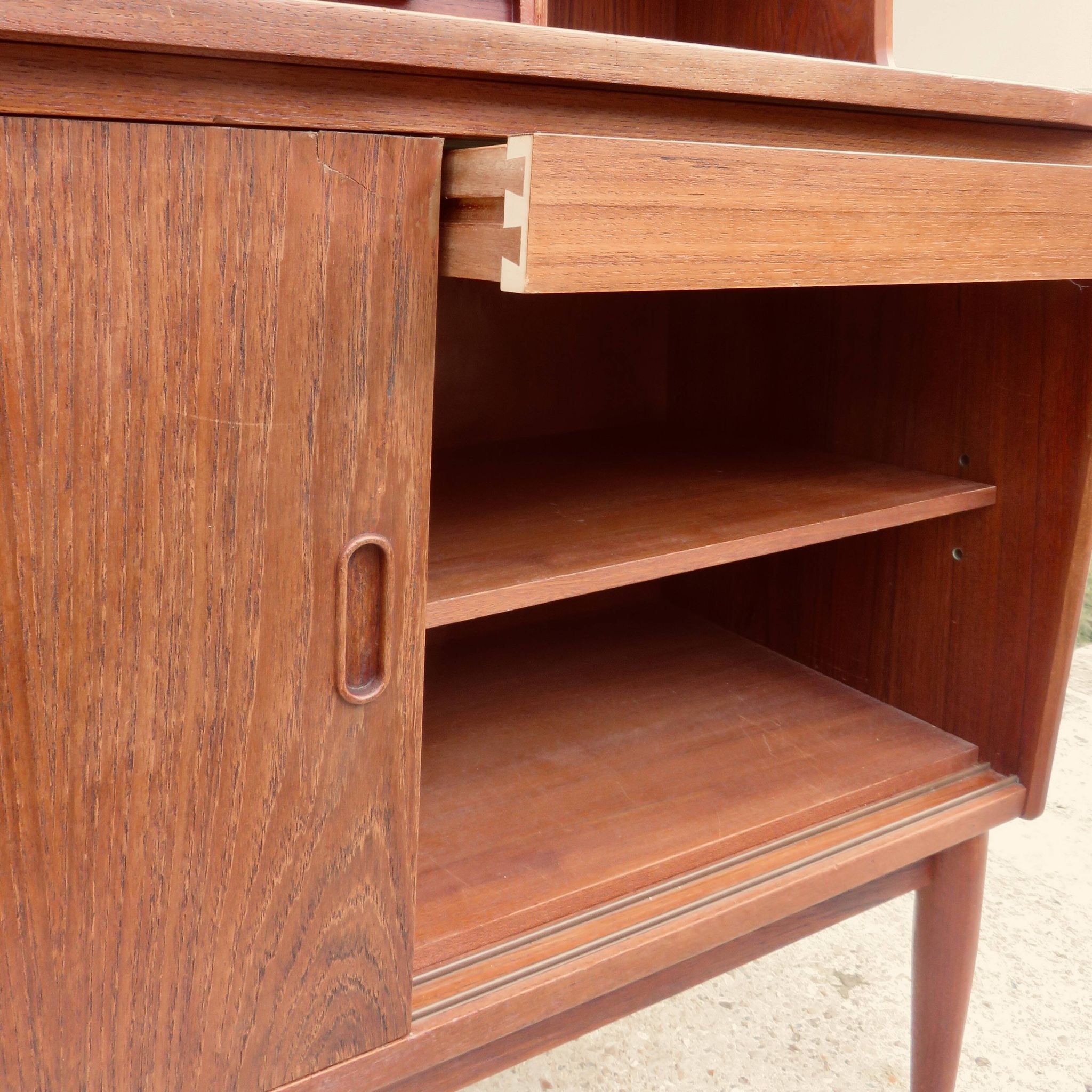 Teak writing desk by the Larsen brothers, Denmark 1960