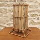 Modernist design table lamp, bamboo and metal