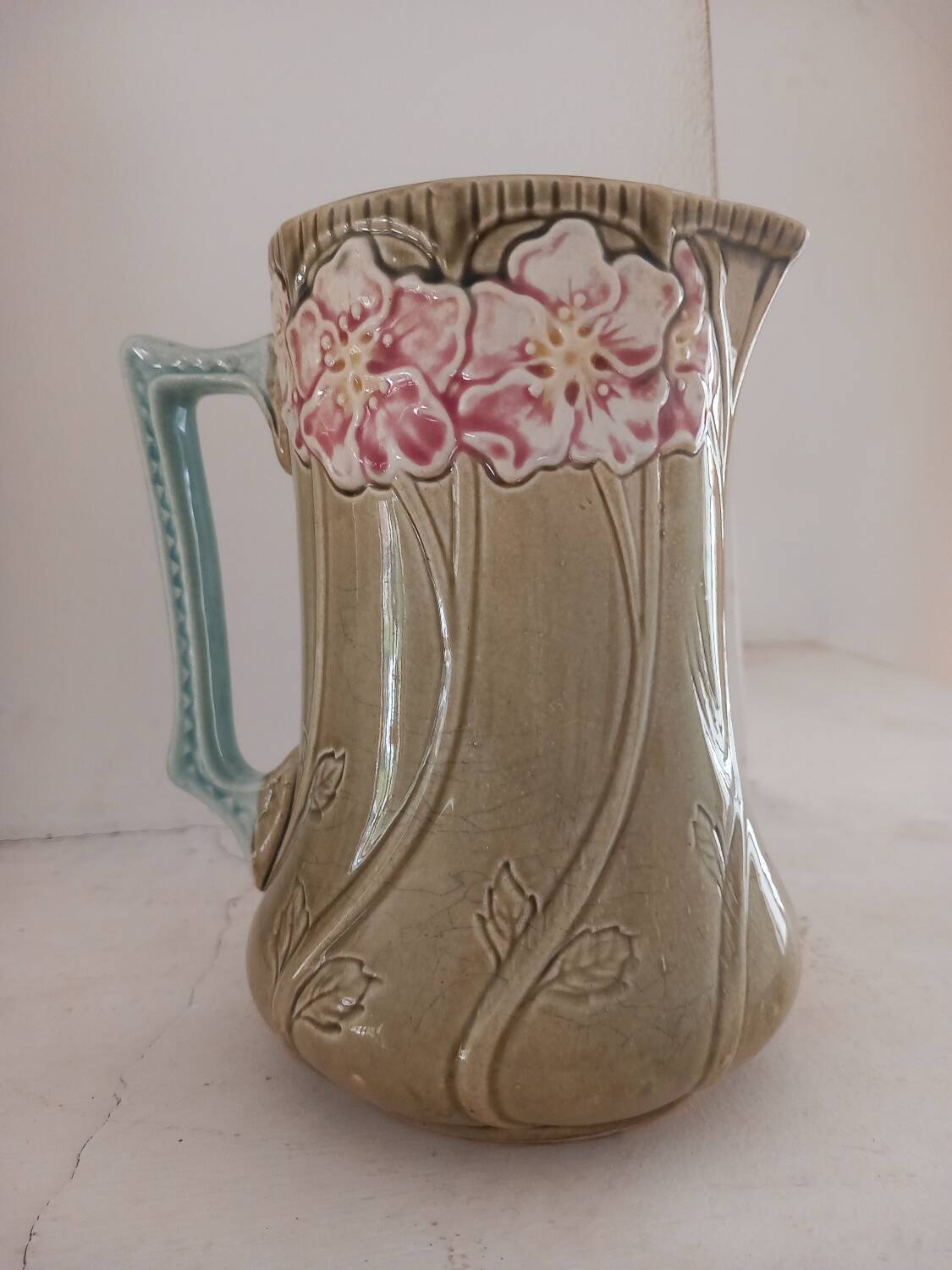 Fives Lille earthenware jug