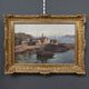 Painting "The Port of Camaret", oil on canvas, signed H. Callot – early 20th century