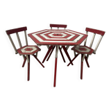 20th century lacquered beech garden furniture set