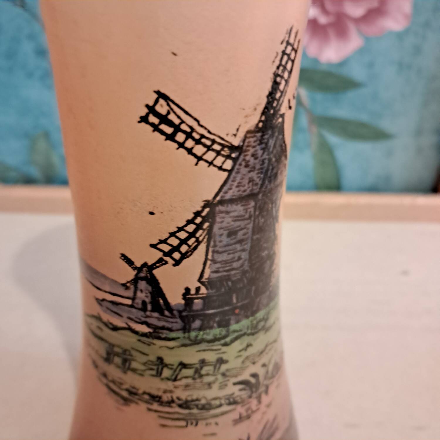 Legras vase with mill decor