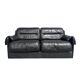 Black leather 2 seat sofa by Dreipunkt, 1970s