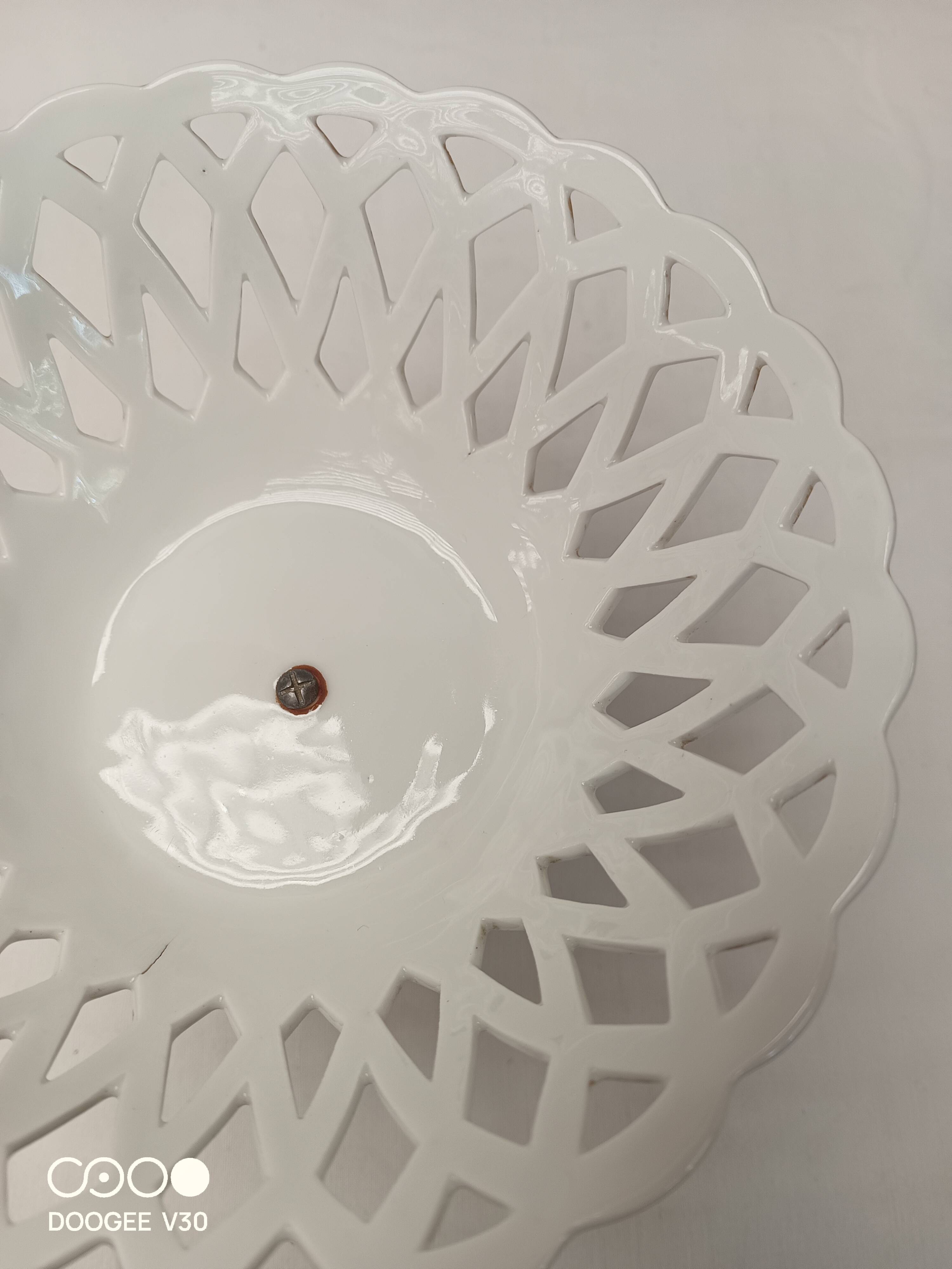 Ceramic fruit bowl basket centerpiece basket