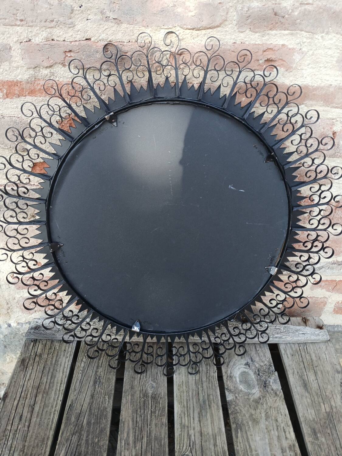 Miroir ancien en fer forgé Chaty Vallauris