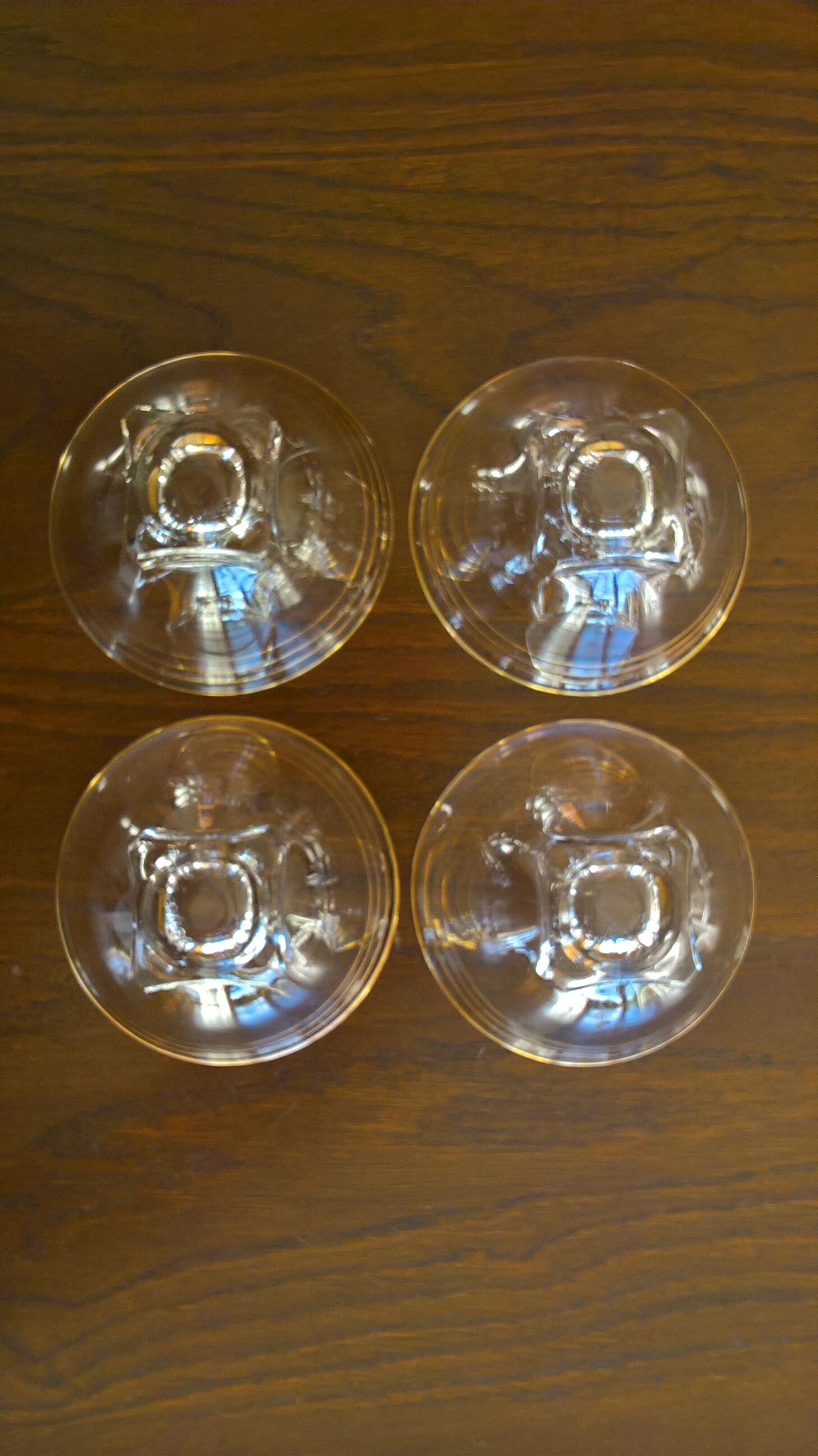 Lot of 4 glass cups