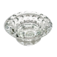 Vintage Art Deco candlestick in transparent moulded crystal glass