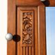 Art Deco Wardrobe Solid Carved Oak Bevelled Mirror 1930