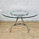 Vintage Chrome French design dining room set Boris Tabacoff 1970s