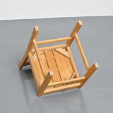 Pair of pine chairs, Maison Regain, France, circa 1970