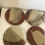 Set of 6 stoneware plates