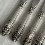 1 antique silver-plated metal knife