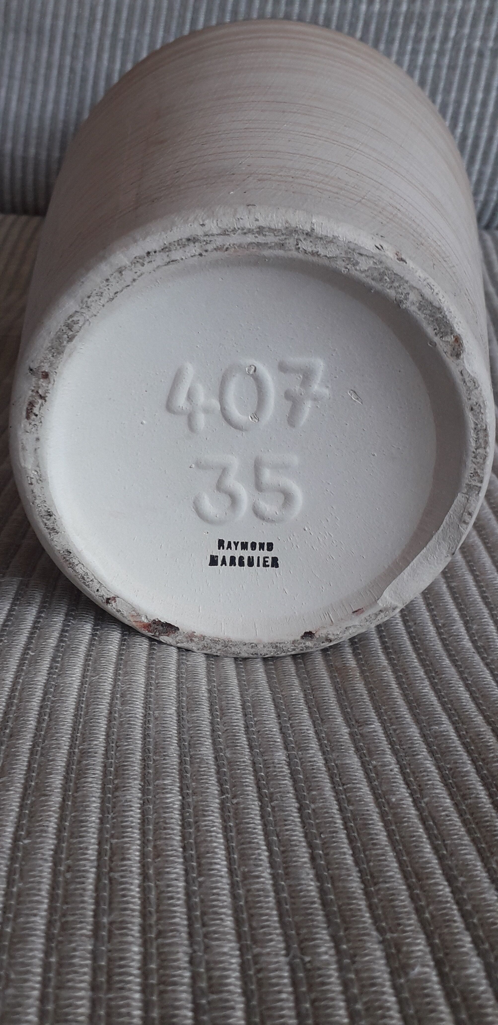 Vintage ceramic vase signed and numbered