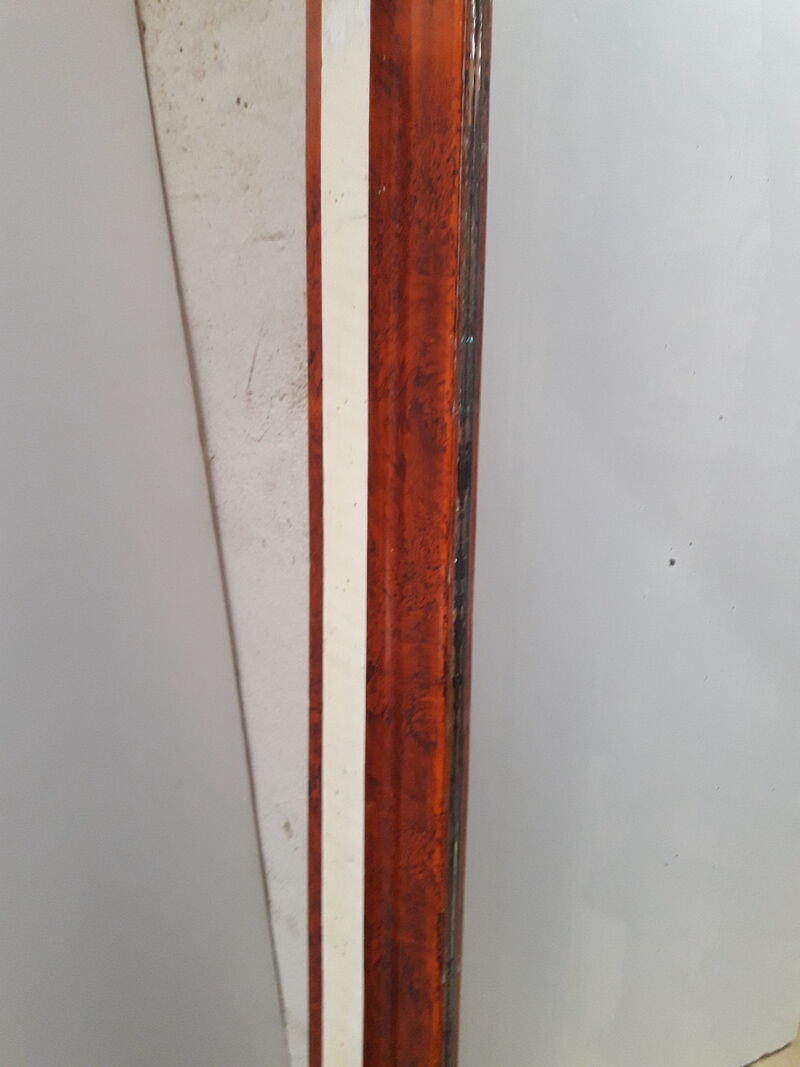 Miroir Louis Philippe H112xL76 laque bordeaux blanc crème