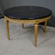 Coffee Table in Marble & Gilded Wood with Gold Leaf, Louis XVI Style – Mid 20th Century