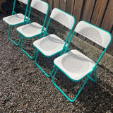 4 chaises pliantes vintage 80's