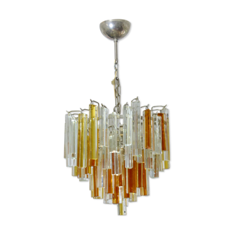 Lustre cristal italien vintage Venini trilobo