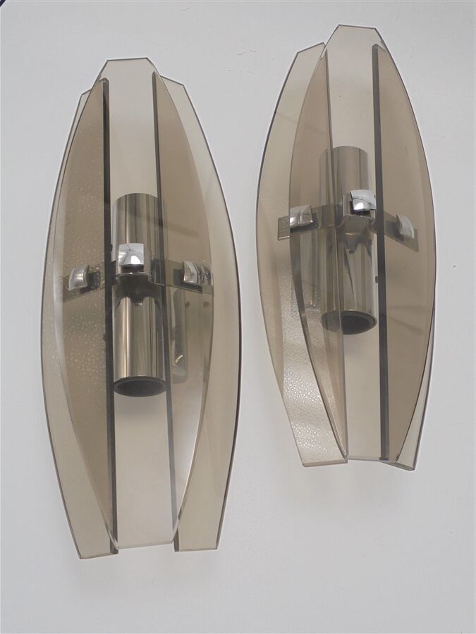Pair of sconces, brand Veca, years 70/80