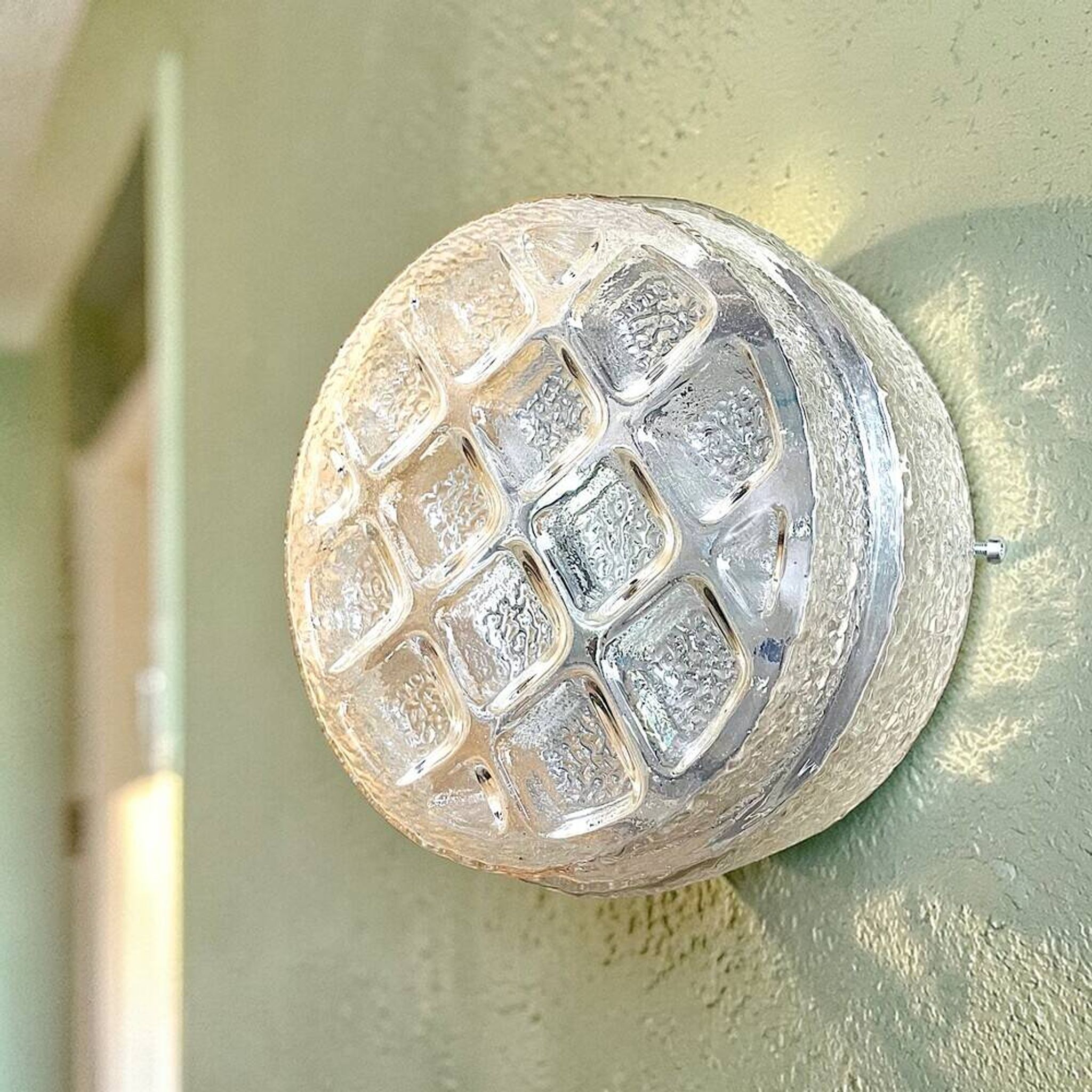 Frosted glass flush mount ceiling or wall light