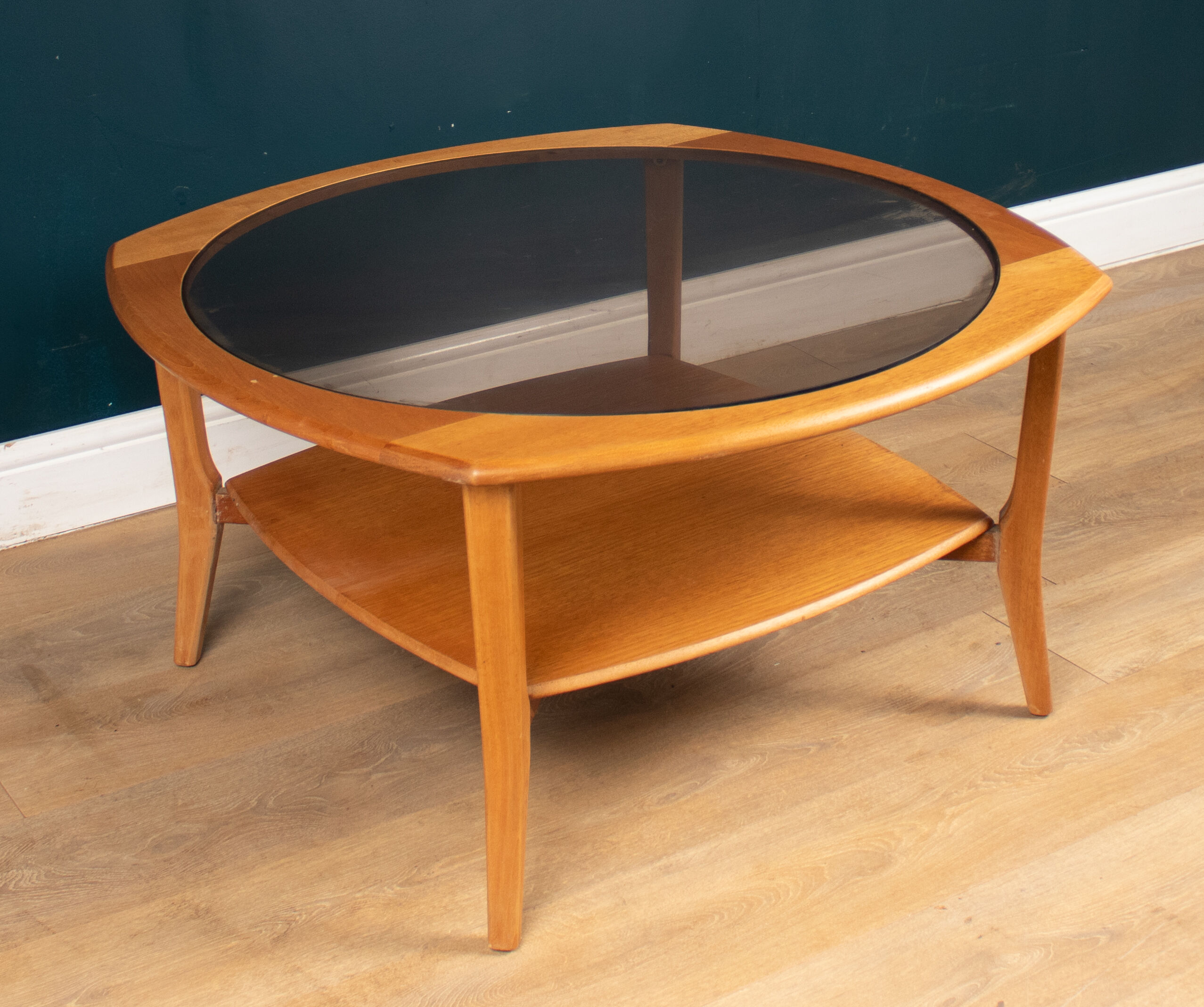 Retro Teak 1960s Jentique Teak & Glass Coffee Table