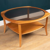 Retro Teak 1960s Jentique Teak & Glass Coffee Table