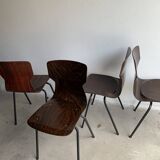 Set of 6 rosewood chairs Eromes