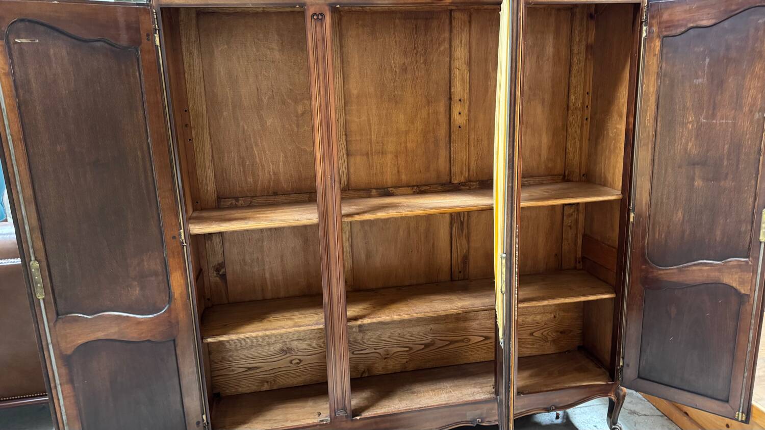 3-piece cherry wood bookcase, LXV style